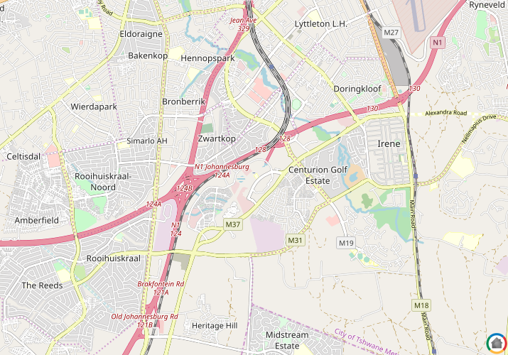 Map location of Highveld Techno Park
